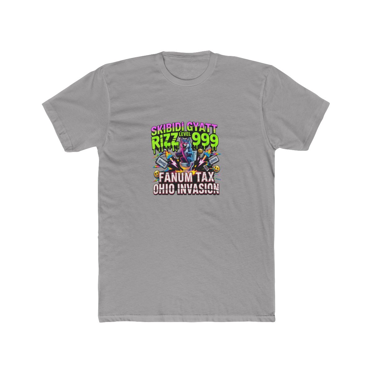 Skibidi Gyatt Rizz Ohio Wolf Meme T Shirt